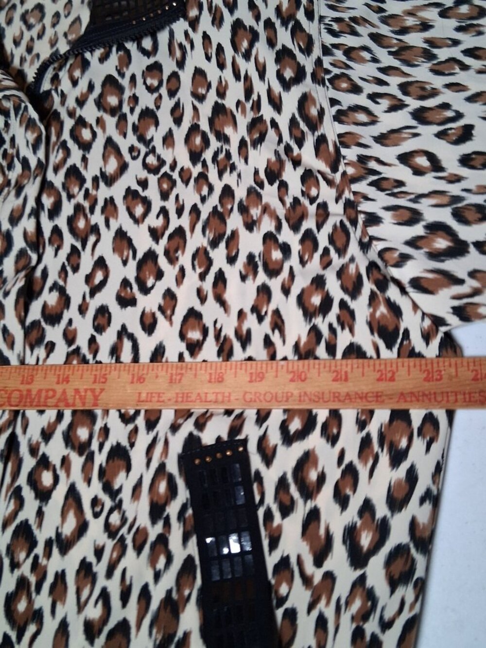 Vintage Just For Fun Jacket Small Cat Print Bling Oversized Leopard Lightweight - Picture 8 of 16